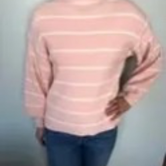 SAYLOR Rent the Runway Pink striped Bette sweater sz XS/S $250 - Picture 5 of 6